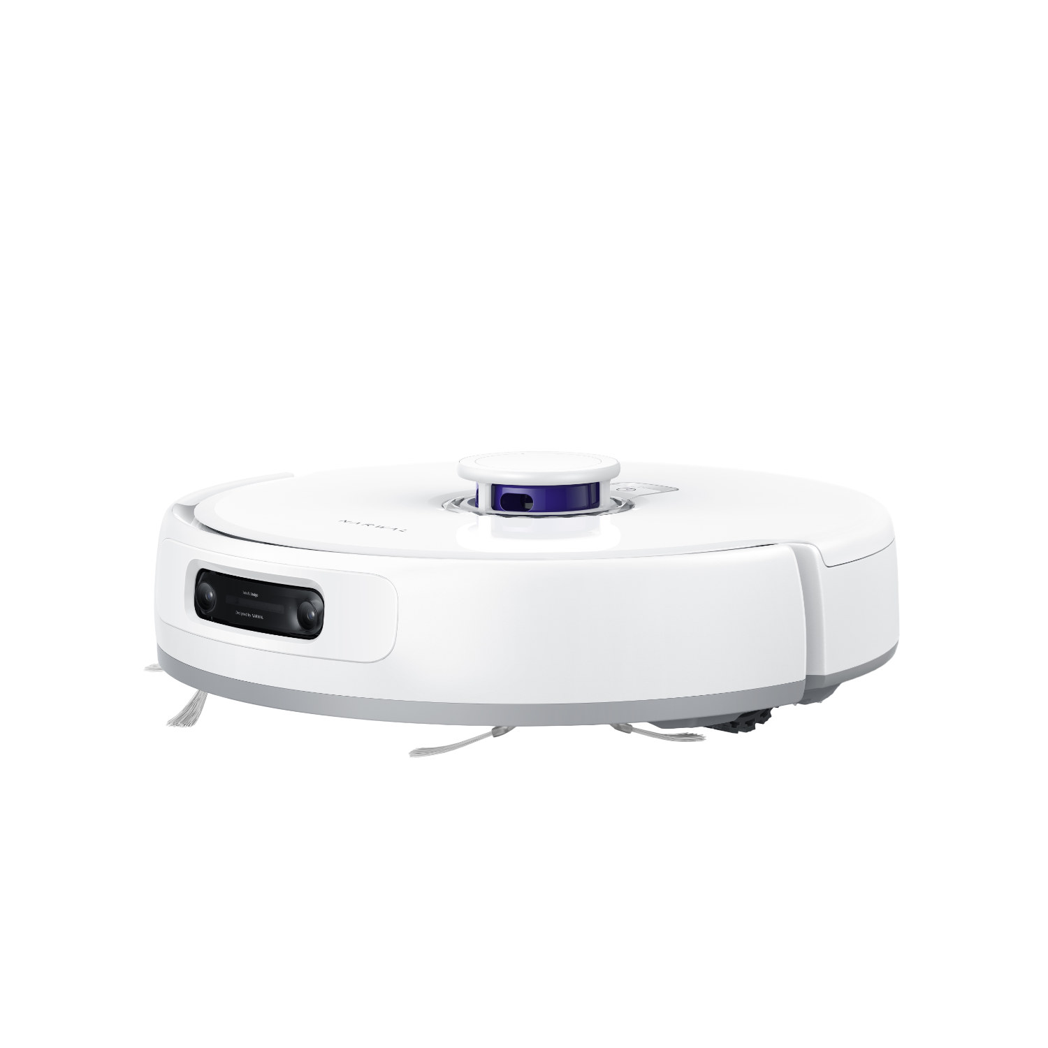 Narwal Freo Z Ultra White robotdammsugare med dubbla RGB-kameror och AI-navigering, perfekt för smart hemstädning.